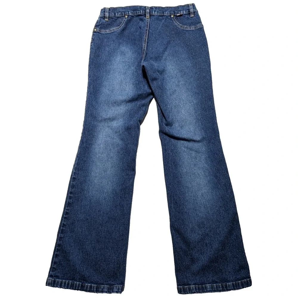 VTG TOMMY JEANS BACKWARDS Women Juniors 11‎ Stretch Denim Blue Jeans RARE